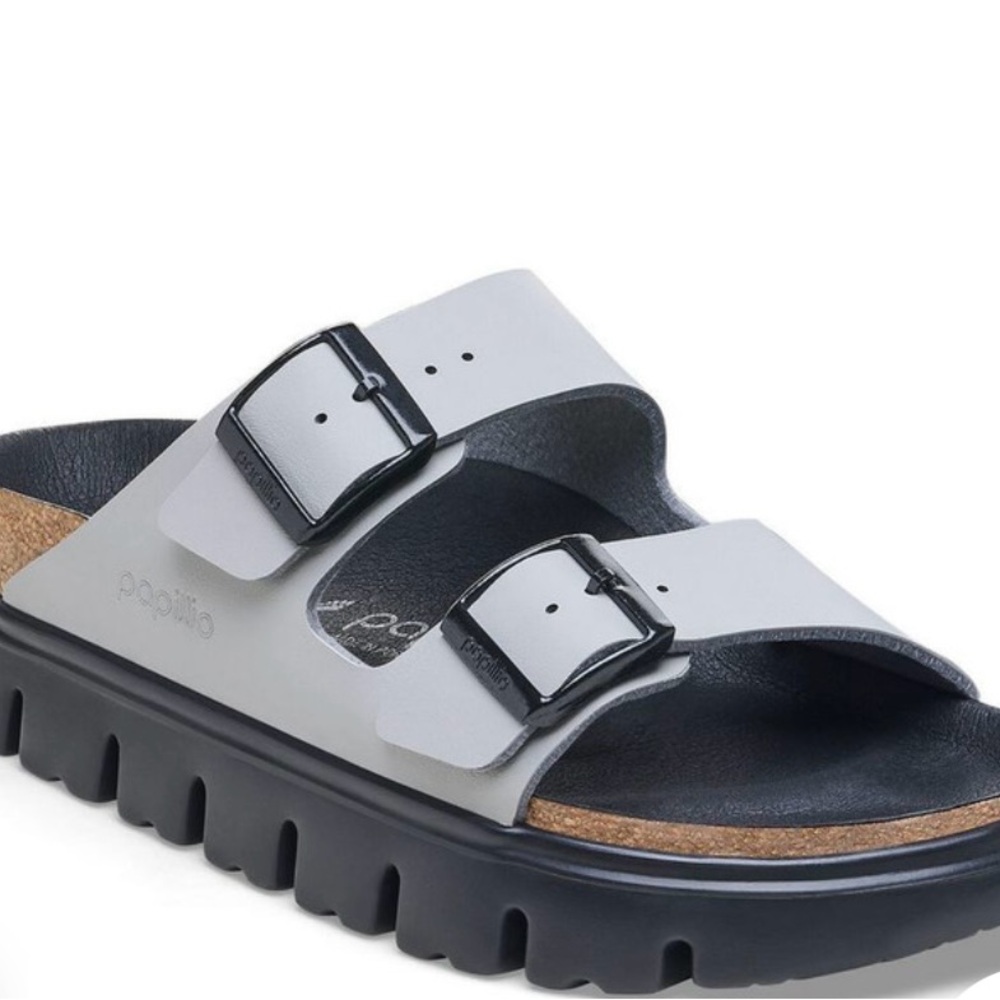 Birkenstock Arizona Chunky Birko-Flor in Stone Coin